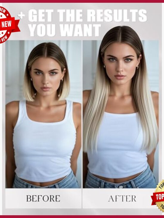 Human Hair Tape-In Extensions 18 Inch Seamless Weft 50g 20pc Set main image 5